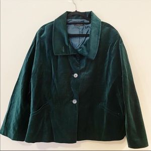 Talbots Green Velvet Jacket